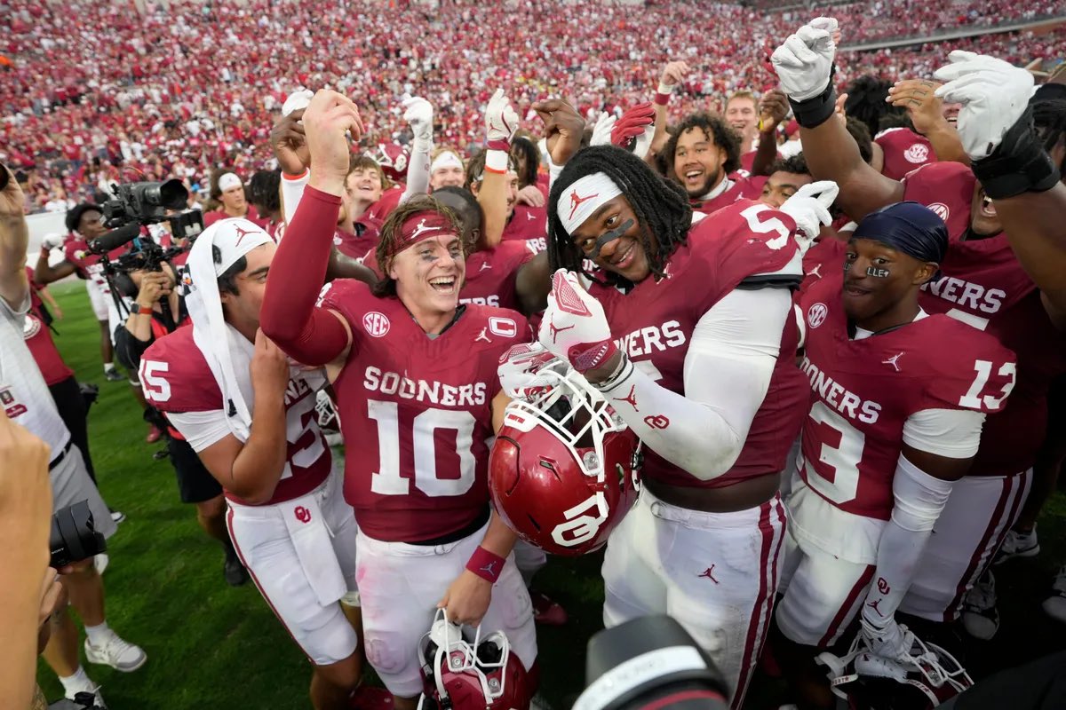 OklahomaMuse's tweet photo. In the aftermath of firing Hugh Freeze and the crazy coaching carousel that’s unfolding this year, I can’t help but feel gratitude towards the stability of Oklahoma right now. 

Here are my top five reasons why I believe #Oklahoma is trending in the right direction: 

1. Oklahoma controls its destiny. 

Win out, they’re in the #CFP. If they win 2 of the next 3, they had a better season than many thought possible. 

2. Brent Venables the HC is trending in a great direction after the Tennessee win. 

If you want to be developed. If you want to be apart of a TEAM and CULTURE that’s different than anywhere else in the college football world — if you want to play physical football and be apart of a gritty team with natty aspirations, Oklahoma is the place for you. 

3. Jim Nagy is about to earn his paycheck and reinforce the success we have going right now. 

We have a small sample size of what happens with good transfer portal additions: Marvin Jones Jr, Kendal Daniels, Derek Simmons, Tate Sandell and Isaiah Sategna (to name a few.) The transfer portal & retention process is about to put Oklahoma over the hump. It’s Nagy season — and I’m here for it. 

4. This team is YOUNG. 

There are impactful freshman & sophomores everywhere across this roster getting meaningful reps against elite competition. The foundation has been poured and now we get to see a bright future of elite athletes with extremely high upsides and a passionate buy-in to the culture BV has built. 

5. Oklahoma’s schedule is a breath of fresh air next year. 

This team will have been battle-tested for two hard SEC years. Finally, Oklahoma will have an offense to complete a revenge tour. It’s not a cake walk by any means, but there should be more winnable games on the schedule in 2026. 

I’m sure there’s a lot more to be excited about - and I’m sure there’s a lot more to be concerned about. But that’s how I see it at the moment.

BOOMER