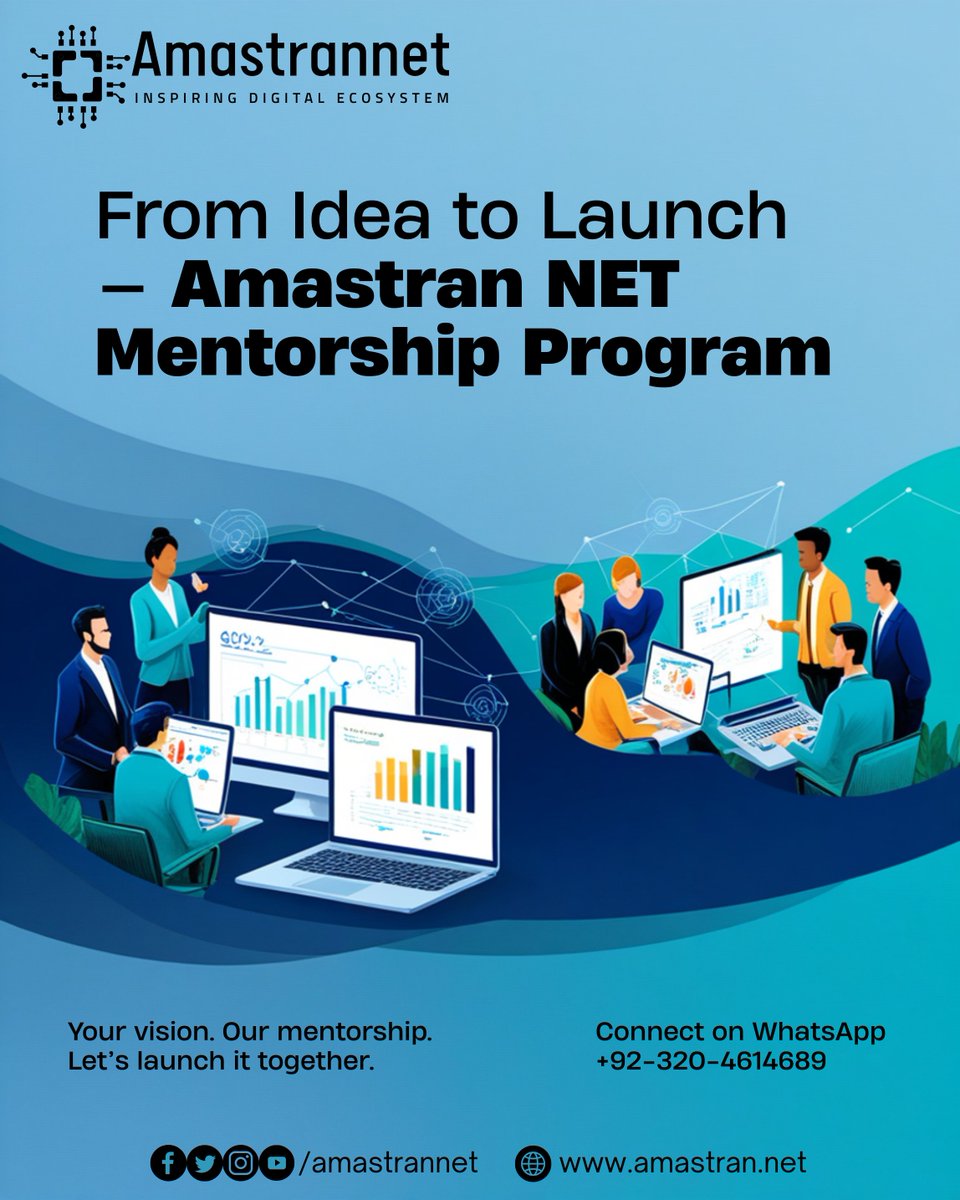 AmastranNet's tweet photo. 🚀 Thinking of launching your online venture? Most startups fail from lack of direction, not weak ideas. At Amastran NET, we help you plan smart, build strong &amp; grow confidently — from idea to launch. 💡

📩 Chat with us on WhatsApp +92-320-4614689 https://t.co/dpa5zz47fY