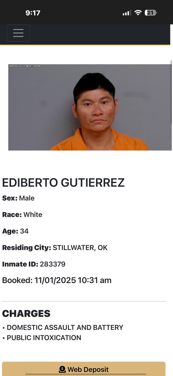 red_okie1's tweet image. The same county in Oklahoma that freed some attempted murderous rapist with deep ties and roots in Stillwater Oklahoma, is also trying to play the let’s start lying about statistics crimes too. Is this man “white”or another race to you? Payne county, Stillwater Oklahoma