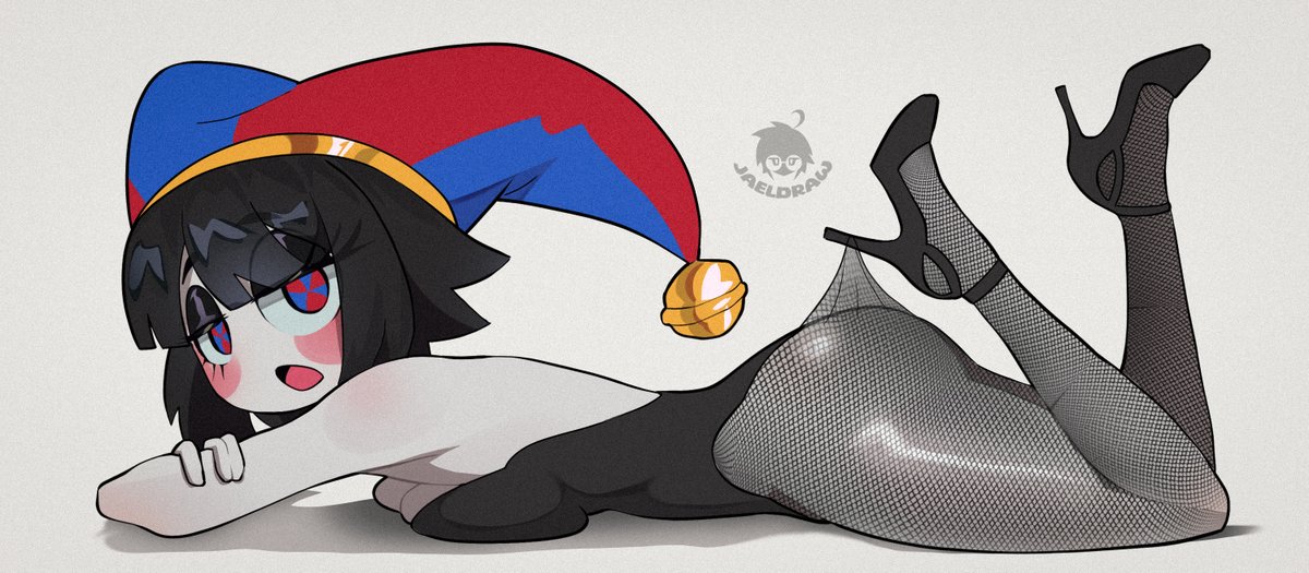 QUEENjaeldraw's tweet image. POMNI ❤️💙 siguiendo esa tendencia.
#Pomni #TADC