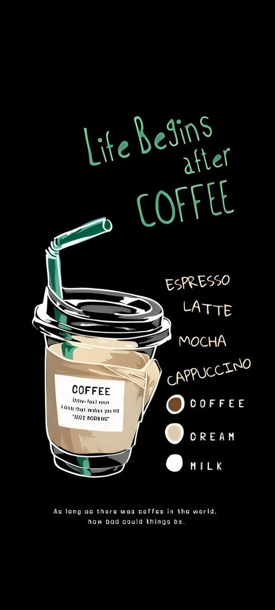 Life Begins After Coffee ☕ 
        #Wallpapers