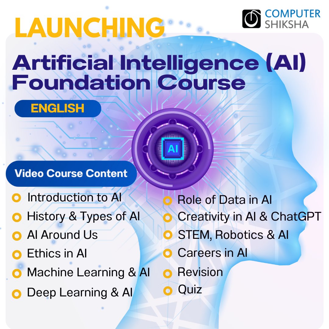 Computer Shiksha Launches AI Course!

Thrilled to launch our AI Foundation Course, advancing our mission of quality education and digital access for every child.

A heartfelt thank you to Mr. Prashanth Palakurthi for funding the development of the AI module.