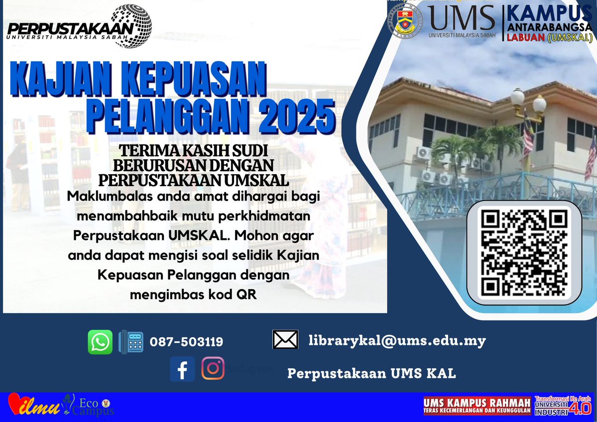 Libkal_UMS's tweet image. KAJIAN JURANG EKSPEKTASI DAN PERSEPSI PELANGGAN TERHADAP PERKHIDMATAN PELANGGAN YANG DISEDIAKAN OLEH PERPUSTAKAAN UMSKAL

#KajianKepuasanPelanggan
#PerpustakaanUMSKAL
