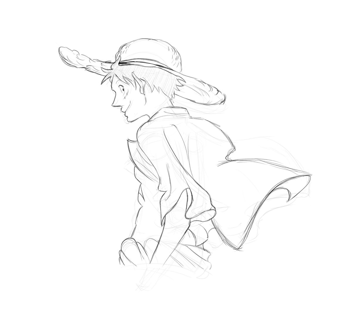 chadthedad7's tweet image. Luffy sketch