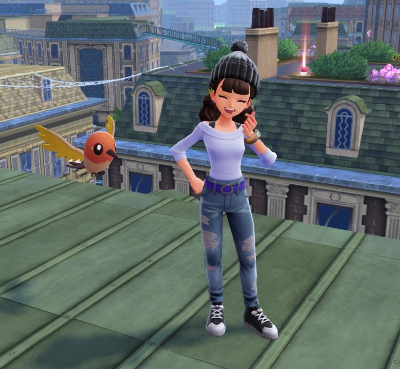 TurboWitch_'s tweet image. My first full odds shiny🥹 I was just exploring town🧡 #legendsZA #ShinyPokemon #fletchling