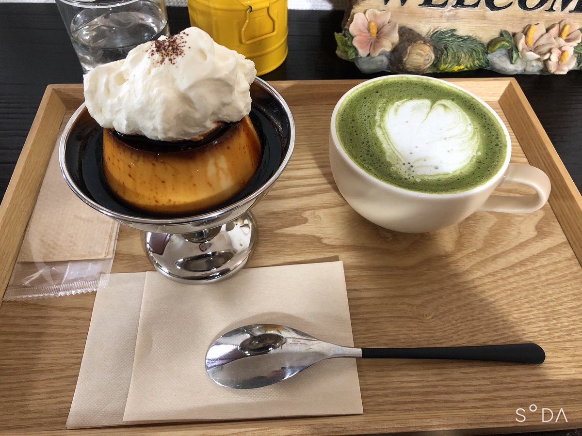 csszroo3's tweet image. カフェでお昼休憩☕️硬めプリンとほろ苦カラメルが美味しい🤤