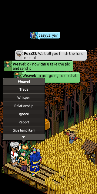EricHabboCOM's tweet photo. @HabboDuckyWood Weavel and Casyy3 successfully completed the Medium corn maze!  (Submitting on their behalf) 🎉 #DWWheatMaze25 https://t.co/OTBdPYv2M7