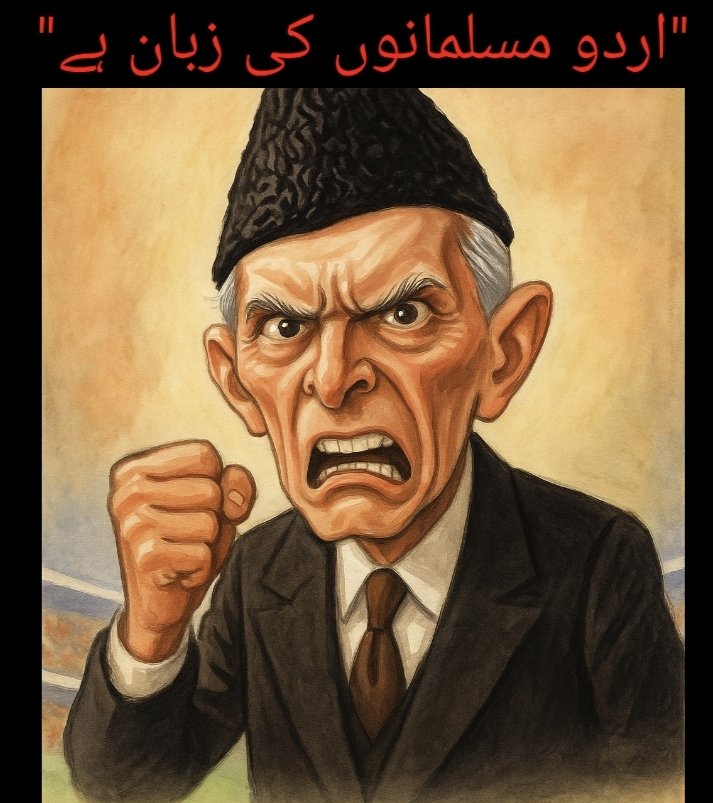 puranikalok's tweet image. जिन्ना यांनी ठरवलं — उर्दू ही मुसलमानांची भाषा ठरवली जावी. आणि मग ती पाकिस्तानची झाली.  
आज गालिब-मीरची उर्दू, जिन्नाच्या राजकारणाचे फळ भोगतेय — आतंकाची भाषा म्हणून ओळखली जाते.  
भाषा गुन्हेगार नव्हती, विचारधारा होती.  
#TwoNationTheory #Pakistan #Terror