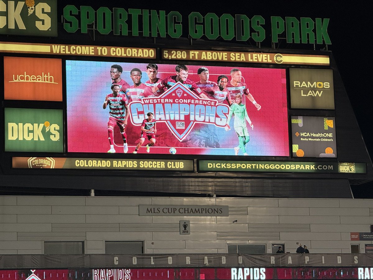 5280Keith's tweet image. To everyone that came out to the @Rapids_2 match tonight, THANK YOU!!!!!! The best attendance all season. These young men absolute deserved it and THE RAPIDS 2 ARE THE 2025 MLS NEXT PRO WESTERN CONFERENCE CHAMPIONS!!!! LFG!!!! They’re off to New Jersey to face RBNYII!

#UpTheKids