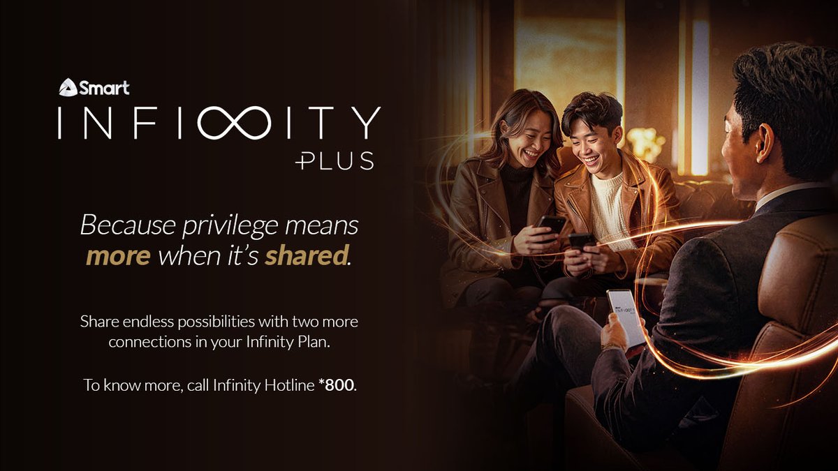 SmartNewsroom's tweet image. Smart Infinity Plus Plan 9500 is the only premium plan in the market today that bundles one primary line and two supplementary lines under one account. Read more: bit.ly/4oLIXk8

#LevelUpToSmart
