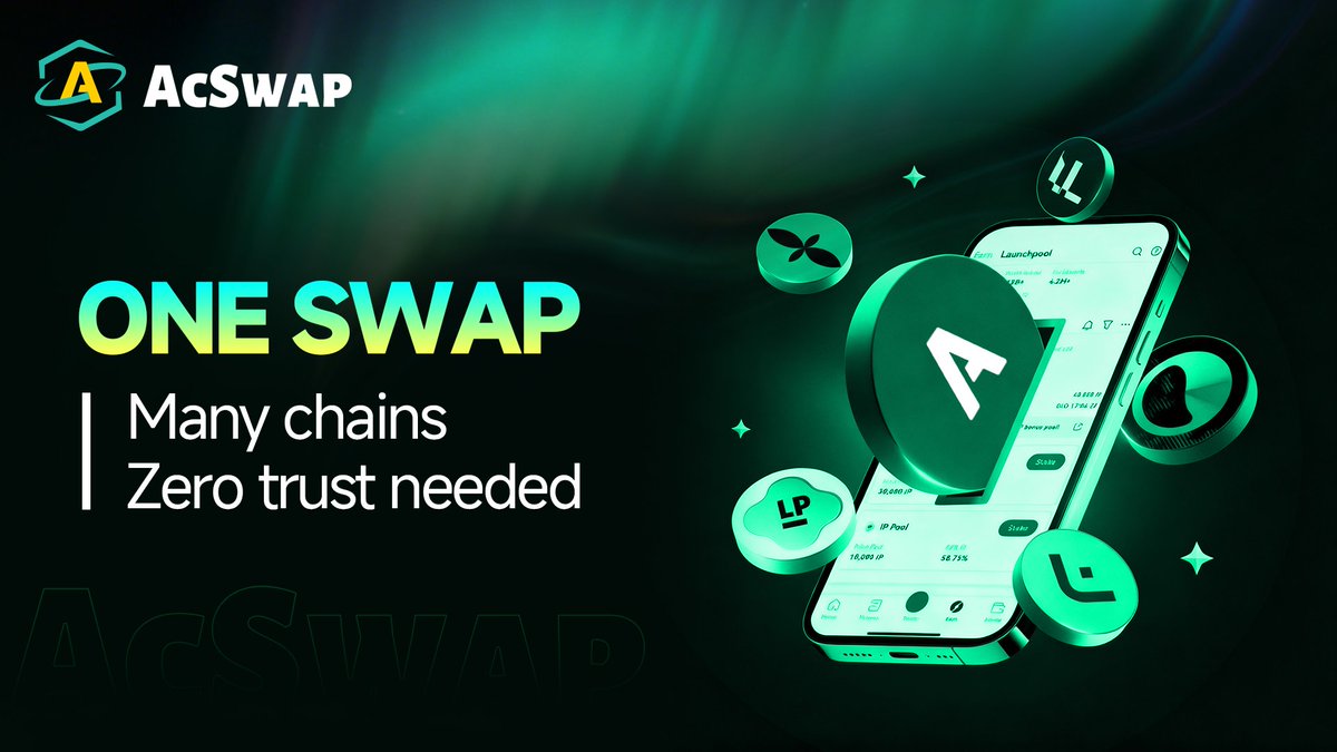 AcSwapV2's tweet photo. ๐ AcSwap integrates LayerZero + Axelar
to achieve true atomic cross-chain swaps.
No custodians. No delays. Just trustless precision.
#CrossChain #DeFi #AcSwap https://t.co/1UFjKPQlGM