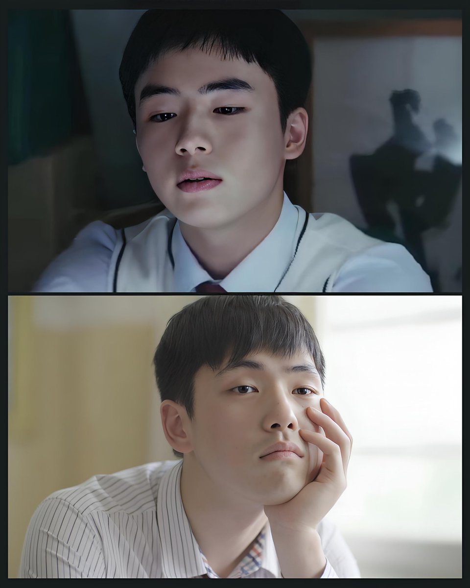 MyzonedrOnG's tweet photo. Young Jung Hyun-oh looked similar to Do-hyun.
Ctto #DearHyeri #Overman
#KimJungHyun #MoonWooJin https://t.co/dAFeMym7fj