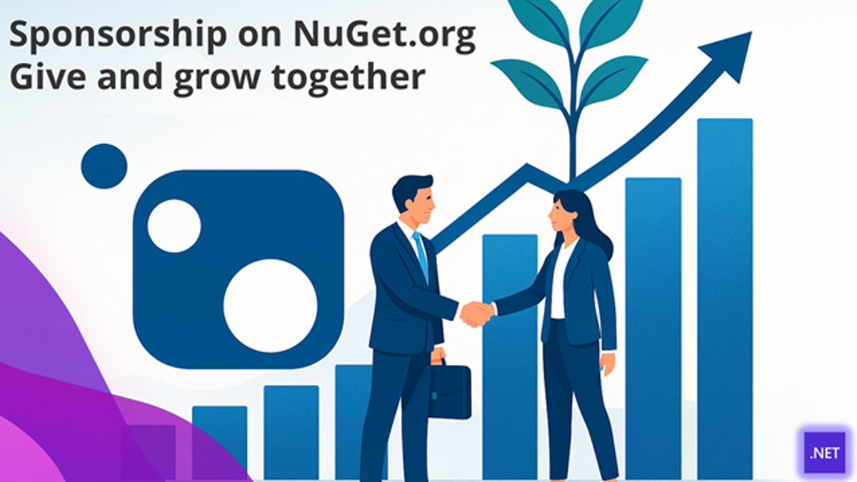 dotnet's tweet image. 👏 Big news for open-source maintainers! NuGet .org now supports project sponsorship, making it easier to show appreciation and support the tools you rely on. A win for the .NET community and OSS sustainability!

See (cont) msft.it/l/6016tGw2A
