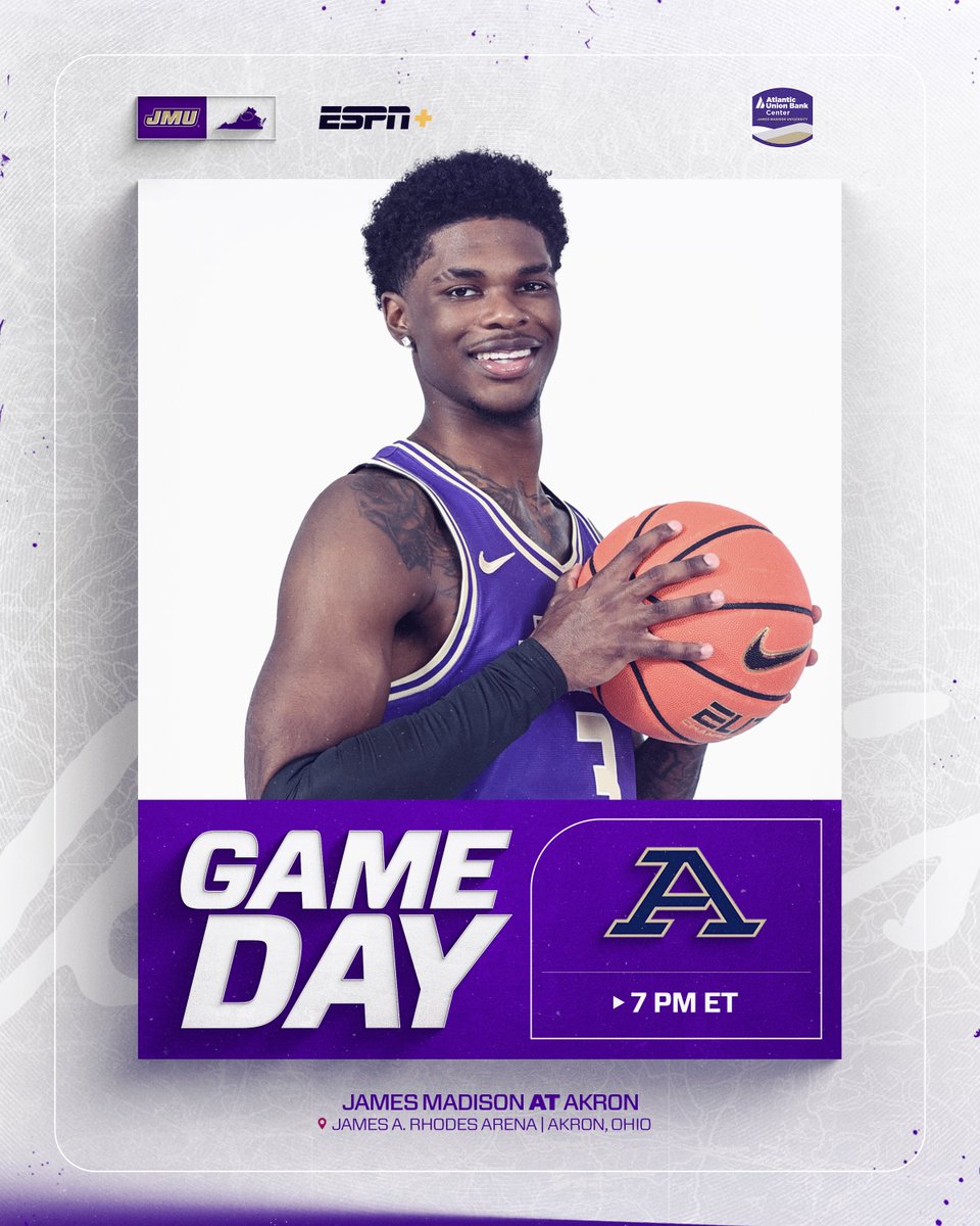 JMUMBasketball's tweet image. The journey begins today. 

👉 at Akron
📍 » Akron, Ohio
⏰ » 7PM ET
💻 » ESPN+
🔊 » bit.ly/3WADsZC

#GoDukes