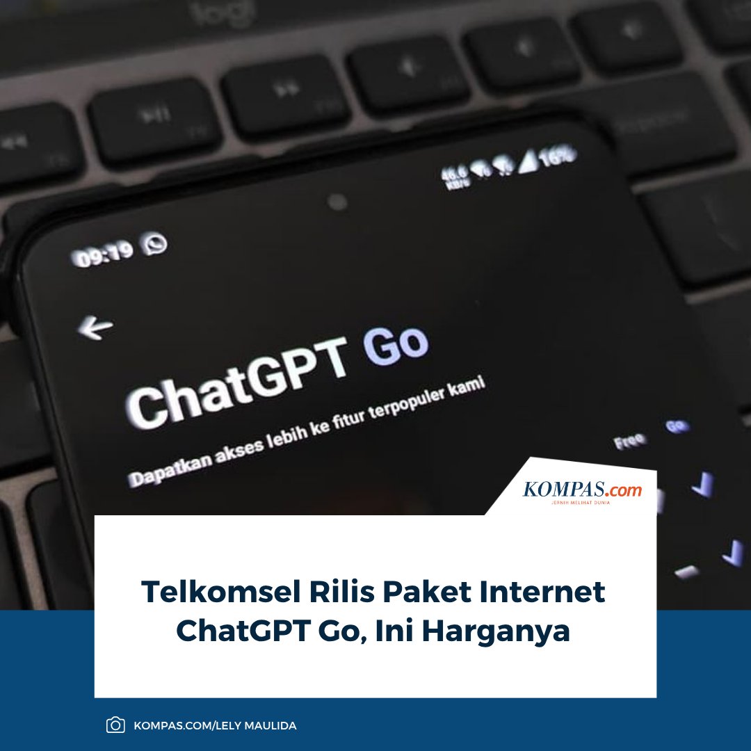kompascom's tweet image. Terbaru dari Telkomsel, kuota internet dan voucher ChatGPT versi Go dalam satu paket. Mau akses GPT-5 dengan batas chat 10 kali lebih tinggi hanya dengan Rp75.000? Cek rincian paketnya di sini!

Baca di sini: tekno.kompas.com/read/2025/11/0…

~TR #ChatGPTGO #Telkomsel