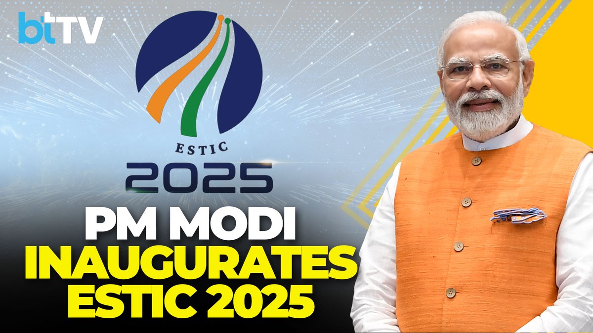 business_today's tweet image. LIVE: PM Modi Inaugurates Emerging Science, Technology &amp;amp; Innovation Conclave 2025

Watch LIVE: youtube.com/live/j3lQvR2a-…| #PMModi #ESTIC2025 #ScienceAndTechnology #InnovationConclave #BharatMandapam