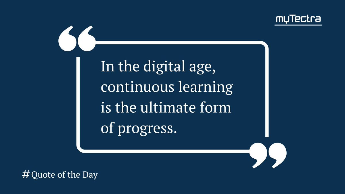 mytectra's tweet image. Learning fuels innovation. In a world driven by technology, staying ahead means continuously upgrading your skills and adapting with purpose.

📞 Contact: +91 8047112411
🌐 Visit: mytectra.com

#TechSkills #DigitalTransformation #Innovation #myTectra #OnlineTraining