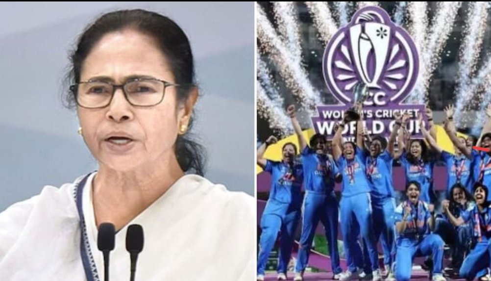 PolicyDataLab's tweet image. BREAKING 😂 “You said be home by 8,” but the Women in Blue stayed out winning the World Cup! 🏆🔥 Even BJP couldn’t resist trolling Mamata Banerjee over her tweet! 🇮🇳💙
#WomensWorldCup #TeamIndia #MamataBanerjee #BJP #Cricket