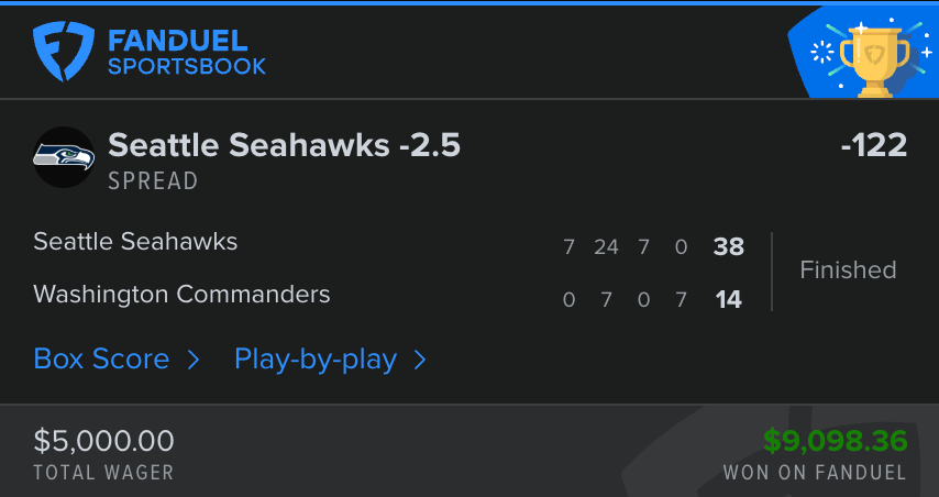 AS NO SWEAT AS IT GETS 🏈✅

SEAHAWKS -2.5 💰🔒

🔗JoinRocketHQ.com