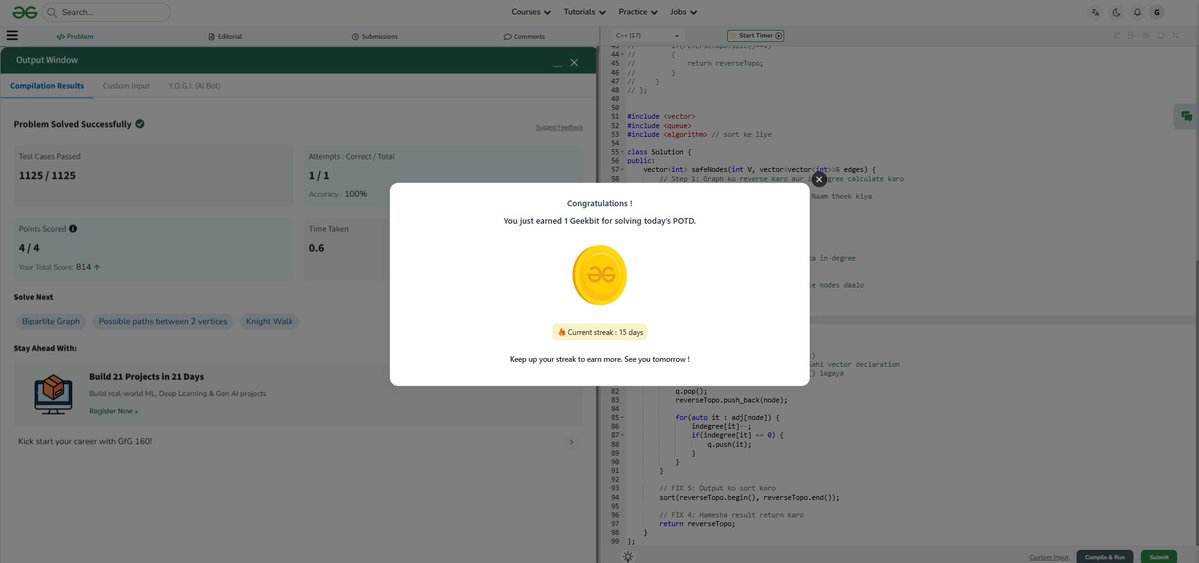 Gautam4_0_4's tweet image. Done the streak!
Not a snapstreak, but that sweet LeetCode &amp;amp; GFG problem-solving streak is alive 🚀
There’s something satisfying about solving daily problems and keeping those coding chains running.
#TodaySolved #LeetCode #GeeksforGeeks #CodingStreak #100DaysOfCode #Problem