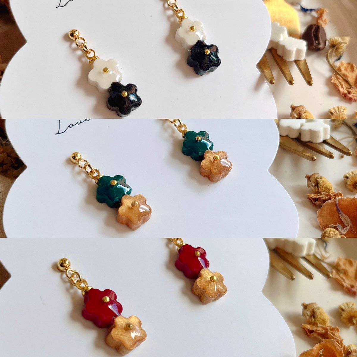 loveworkshop（らぶわーくしょっぷ）＊陶器風お花のアクセサリー