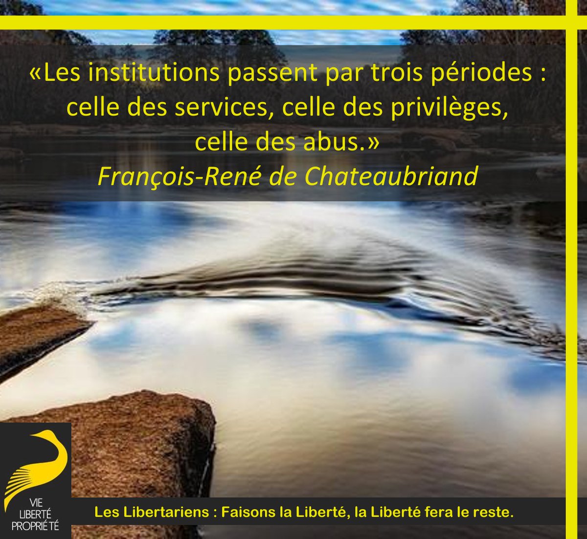 StephaneGeyres's tweet image. Les institutions passent par trois périodes : celle des services, celle des privilèges, celle des abus.
François-René de Chateaubriand
#Autorité #Coercition #Contrainte #Oppression