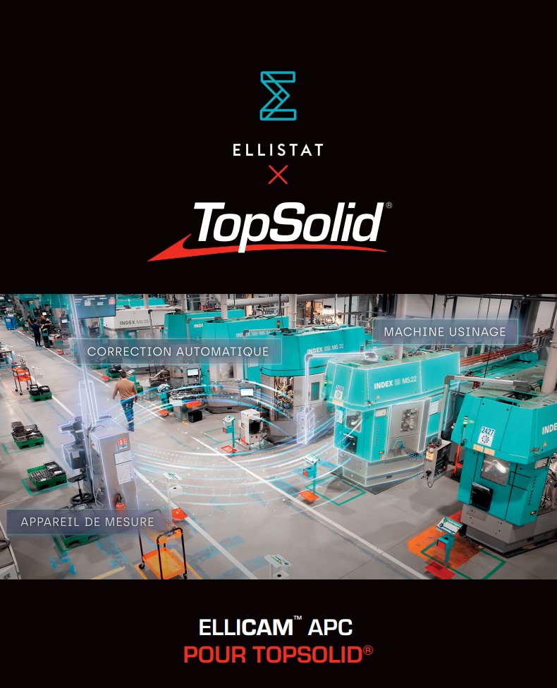 🔧 TOPSOLID x Ellistat : l’automatisation du réglage devient réalité !
Le plugin ELLICAM™ crée une boucle CAM–APC–CNC continue : données, correction, usinage, tout est synchronisé.
🎯 Réglage automatique, 1ère pièce bonne.
📥 hubs.la/Q03QwkWc0
#Industrie40 #CNC #TopSolid