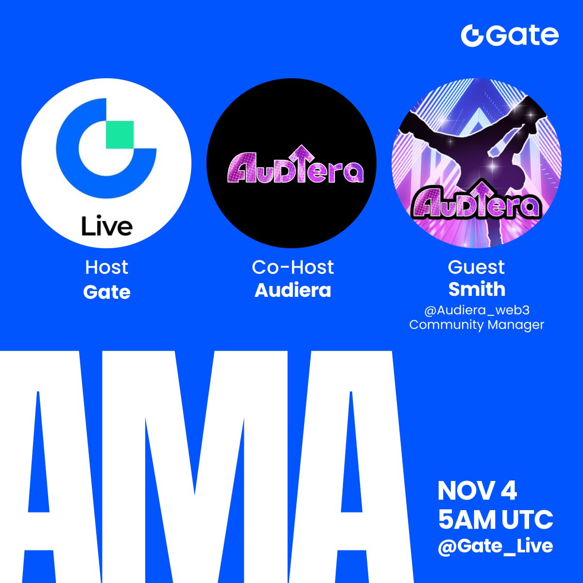 Gate__Live's tweet image. 📣 Gate #AMA - @Audiera_web3

Total Rewards: $100 $BEAT for 10 winners 🎁
🔹Follow @Gate__Live &amp;amp; @Audiera_web3
🔹Like + RT + Tag 3 friends + Comment with Proof Screenshot

Venue: x.com/i/spaces/1PlKQ…

Drop your best questions during the LIVE to WIN extra $BEAT 🎉