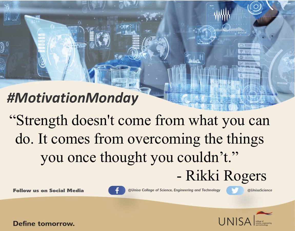 UnisaCSET's tweet image. #MotivationMonday #UNISA #CSET
#Unisa150andBeyond