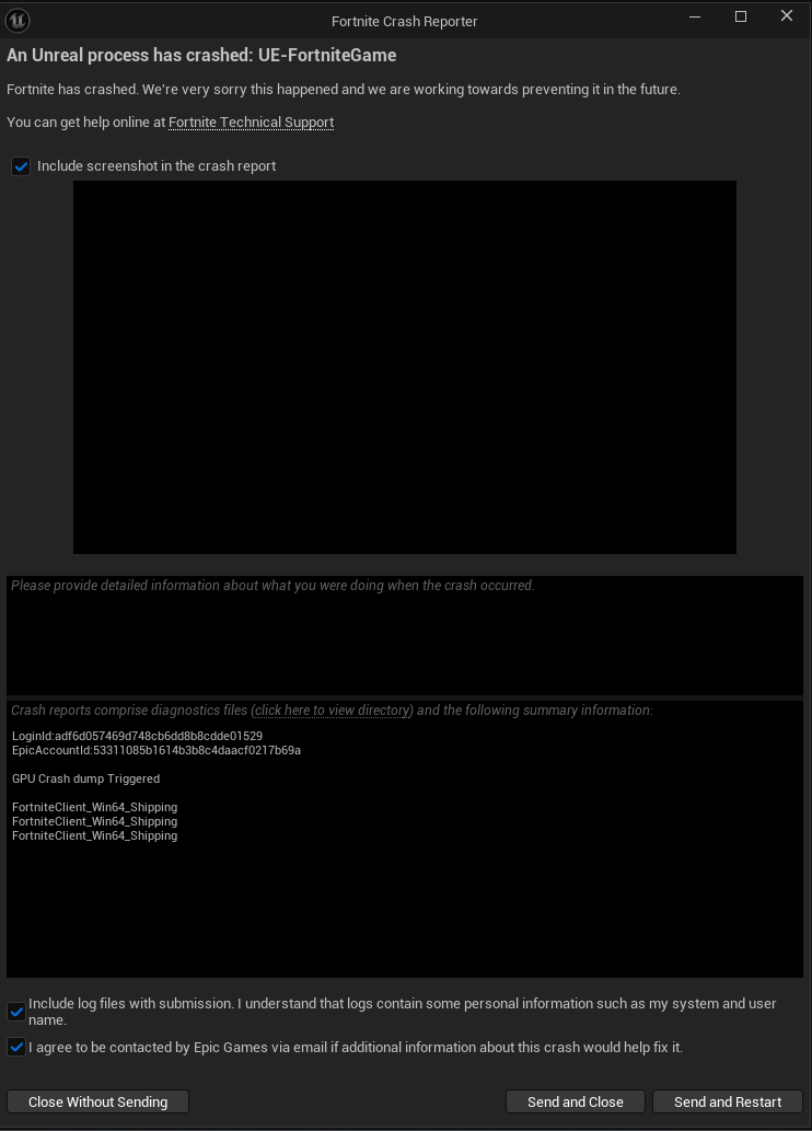 SleepyHeysus's tweet photo. Hi @FortniteStatus this keeps happening. It is the second time it has happen when I am entering a game https://t.co/RV3Wkt88ZS
