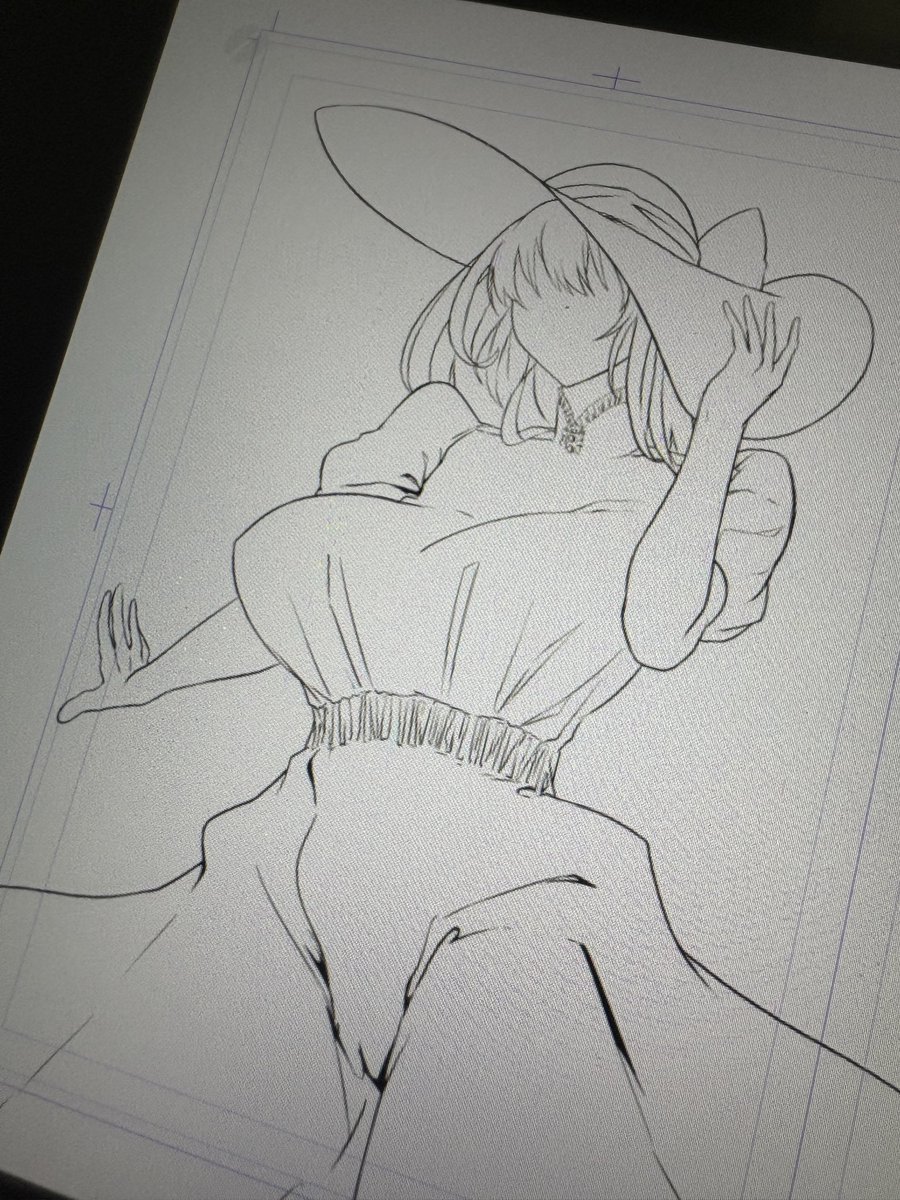 本調子では無いけど線画をシコシコ 