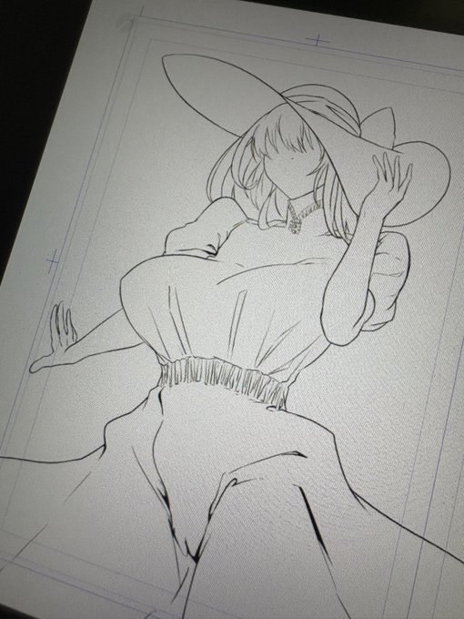 本調子では無いけど線画をシコシコ 