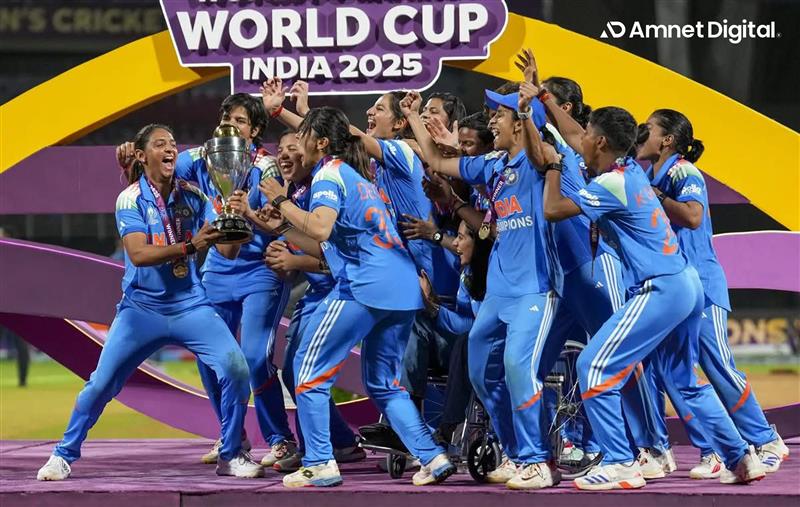 DigitalAmnet's tweet photo. History made! 🇮🇳
Team India clinch their first-ever ICC Women’s Cricket World Cup 2025 title — A triumph of belief, leadership &amp; resilience.
A win that inspires every young girl to dream bigger. 💙

#TeamIndia #WomenInBlue #WorldCupChampions #Leadership #Resilience #Inspiration https://t.co/o6BcmNG6s4