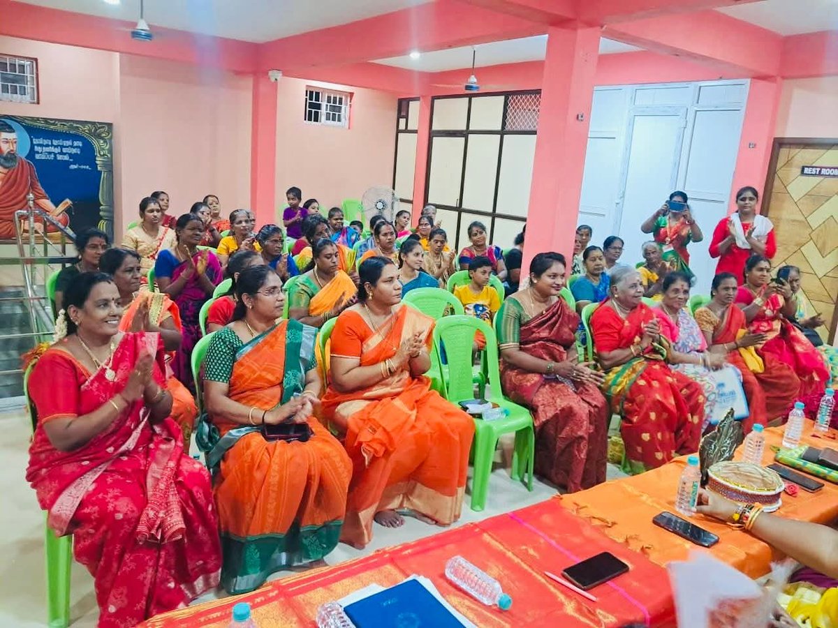 SangeethaMathi2's tweet image. பாஜக மகளிர் அணி சென்னை பெருங்கோட்ட மாவட்ட, மண்டல் நிர்வாகிகள் அறிமுக கூட்டம்.

வடசென்னை மேற்கு மாவட்டம்.
தலைமை திருமதி கஸ்தூரி அவர்கள்
மாவட்ட தலைவர் மகளிர் அணி

சிறப்பு அழைப்பாளர் 
திருமதி கவிதா ஸ்ரீ காந்த் அவர்கள் மாநில தலைவர். மகளிர் அணி.

நன்றி
31.10.2025.