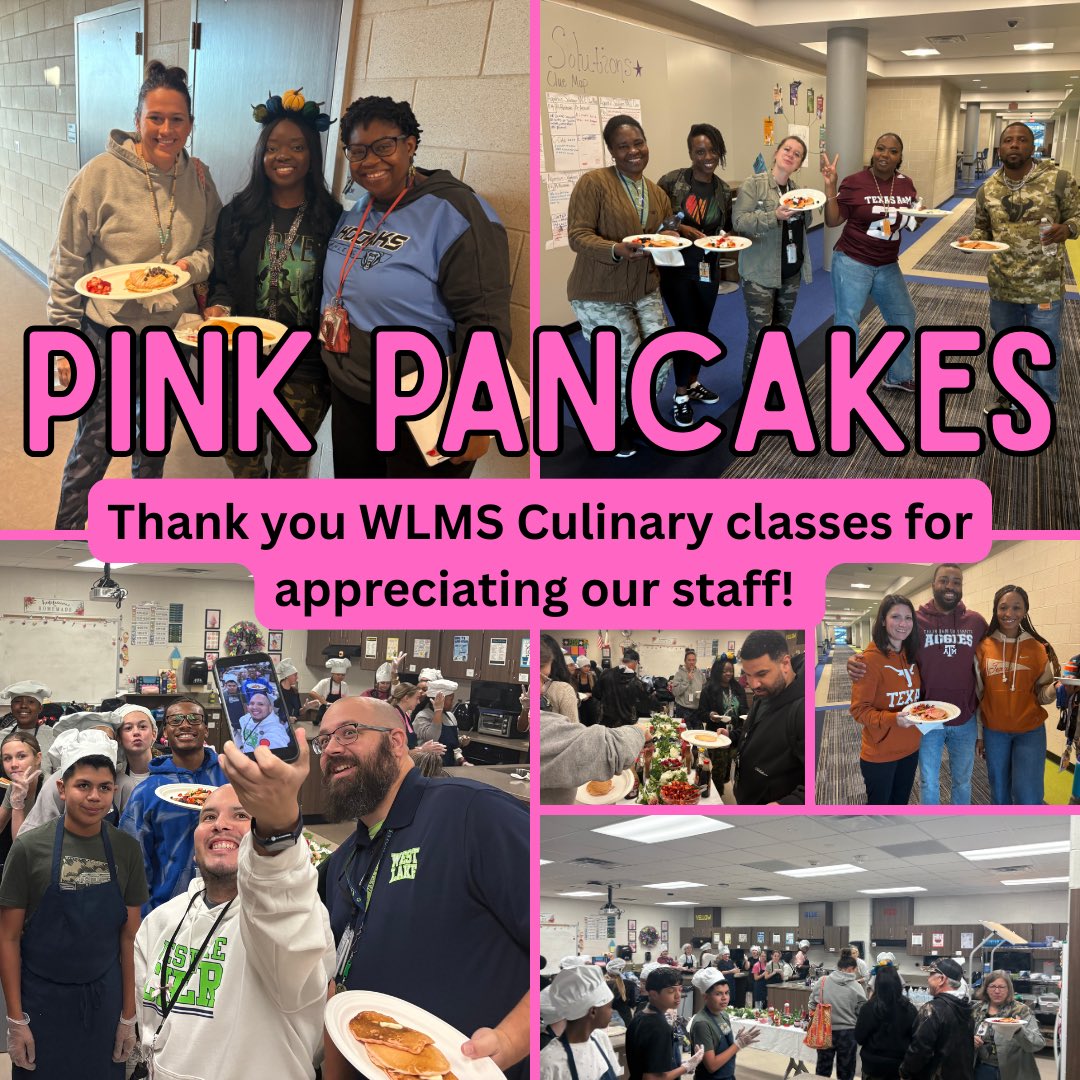 Thank you to our amazing Culinary program for capping off Breast Cancer Awareness month with Pink pancakes for the staff. <a href="/DrWash_Leads/">Joey L. Washington</a>