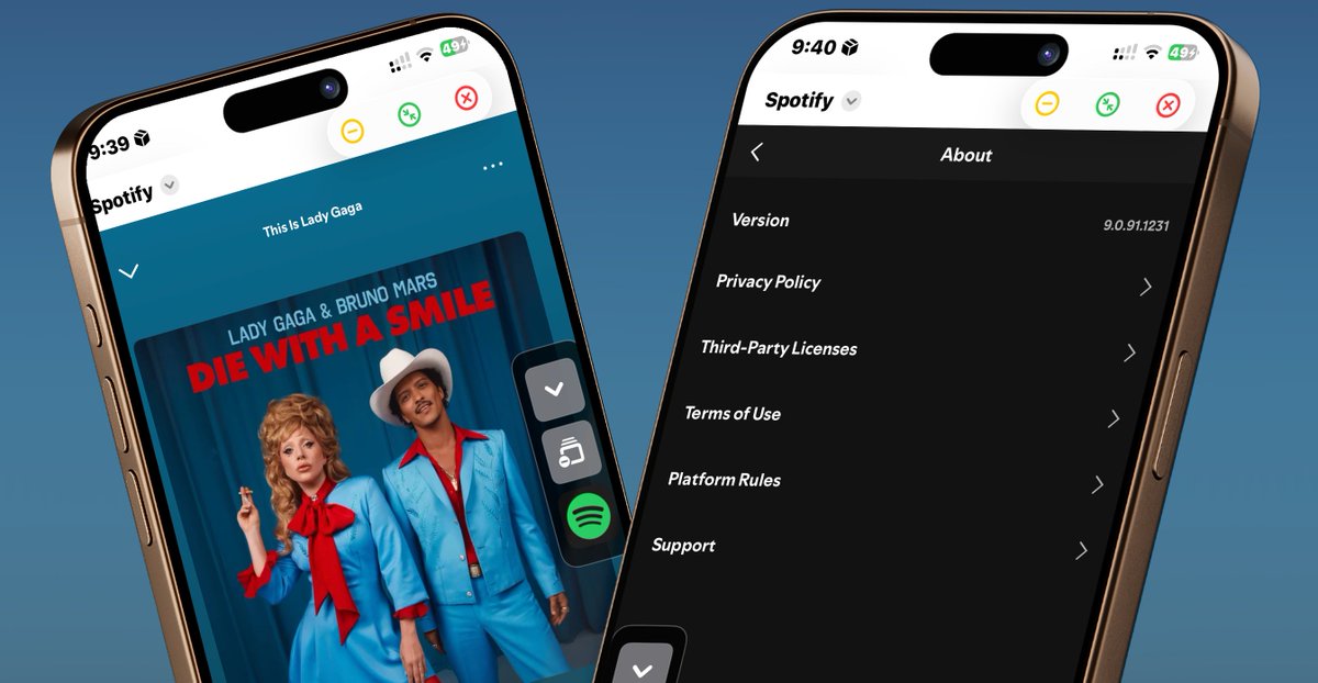 senumy_ipa's tweet photo. ๐ต Spotify 9.0.91 OUT!
Unlock Premium features for free with Spotify Pro++ (Mod) on iOS โ no ads, no limits ๐ถ
โ๏ธ Supports iOS 16.1+
๐ฅ Guide: https://t.co/FeKTcth48y
#SpotifyPro #SpotifyPlusPlus #iOS26 https://t.co/luZhBhTuKl