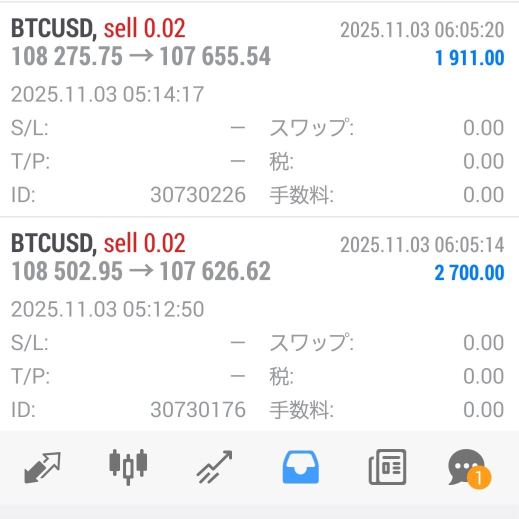 <a href="/juckpot89/">Laz＠暗号資産(BTC)</a> 今までの利益分、月末の支払いに使わさせていただきました。ありがとうございます🙇今月から少額資金ですが、早速利益出ました👍いつもありがとうございます🙇🙇