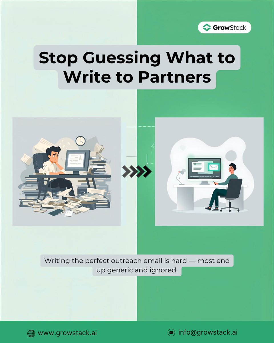 Growstackai's tweet image. Writing personalized partner outreach emails can be time-consuming.

With GrowStack’s AI Partner Outreach Email Writer, you can generate professional, personalized emails using LinkedIn profile data.

growstack.ai
