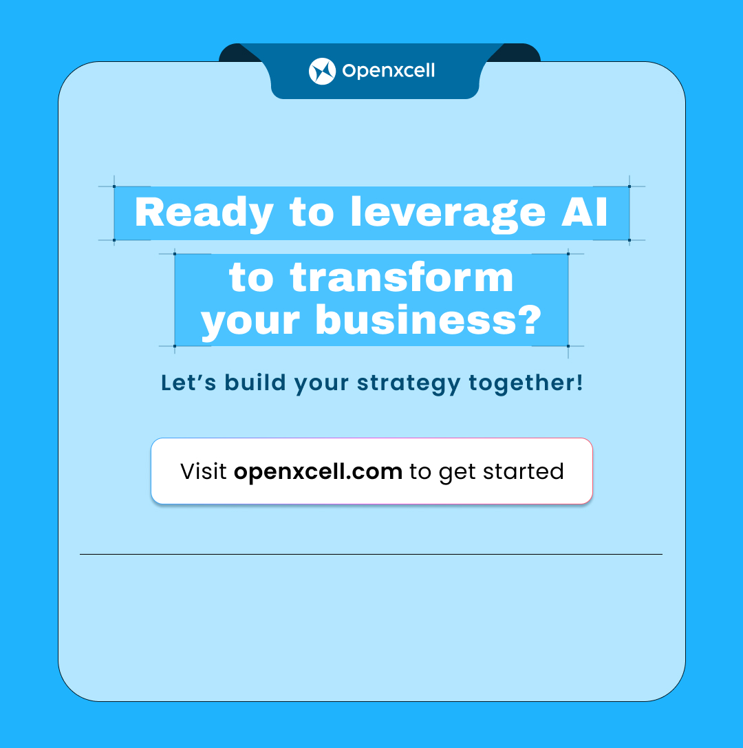 openxcell's tweet image. Is your business ready for the AI revolution? Tailored AI strategies are the key to unlocking automation, data-driven insights, and driving growth. At Openxcell, we specialize in crafting custom AI strategies that align with your unique business goals. Let’s build your AI…