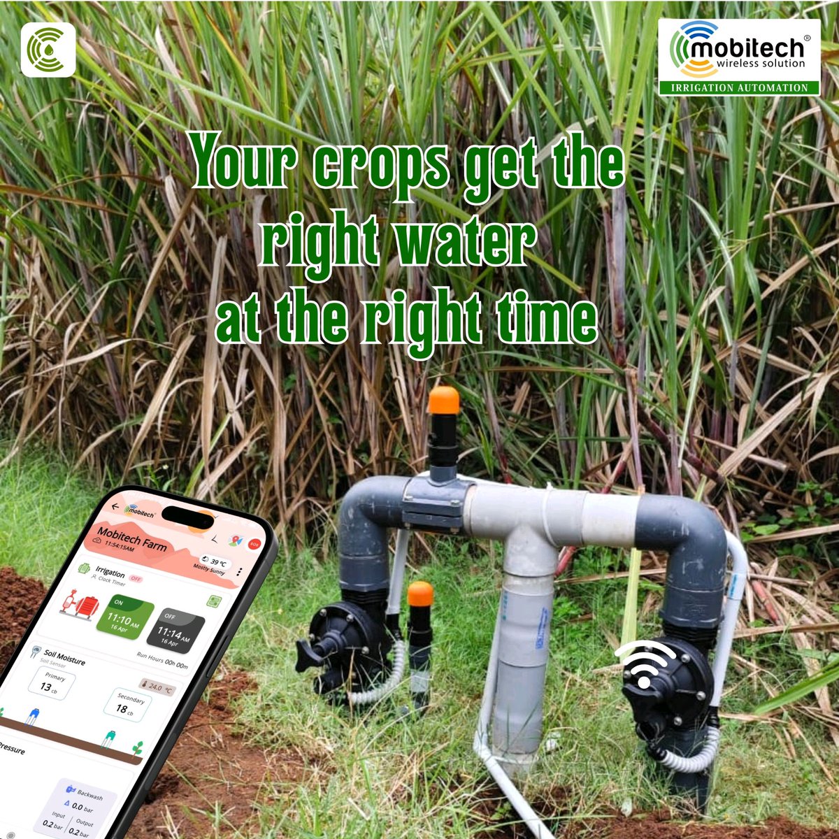 mobitechindia's tweet image. 💧 Your Crops Get the Right Water at the Right Time 💧

#SmartIrrigation #MobitechAutomation #PrecisionFarming #WaterSaving #FarmSmart #SustainableFarming #CropHealth