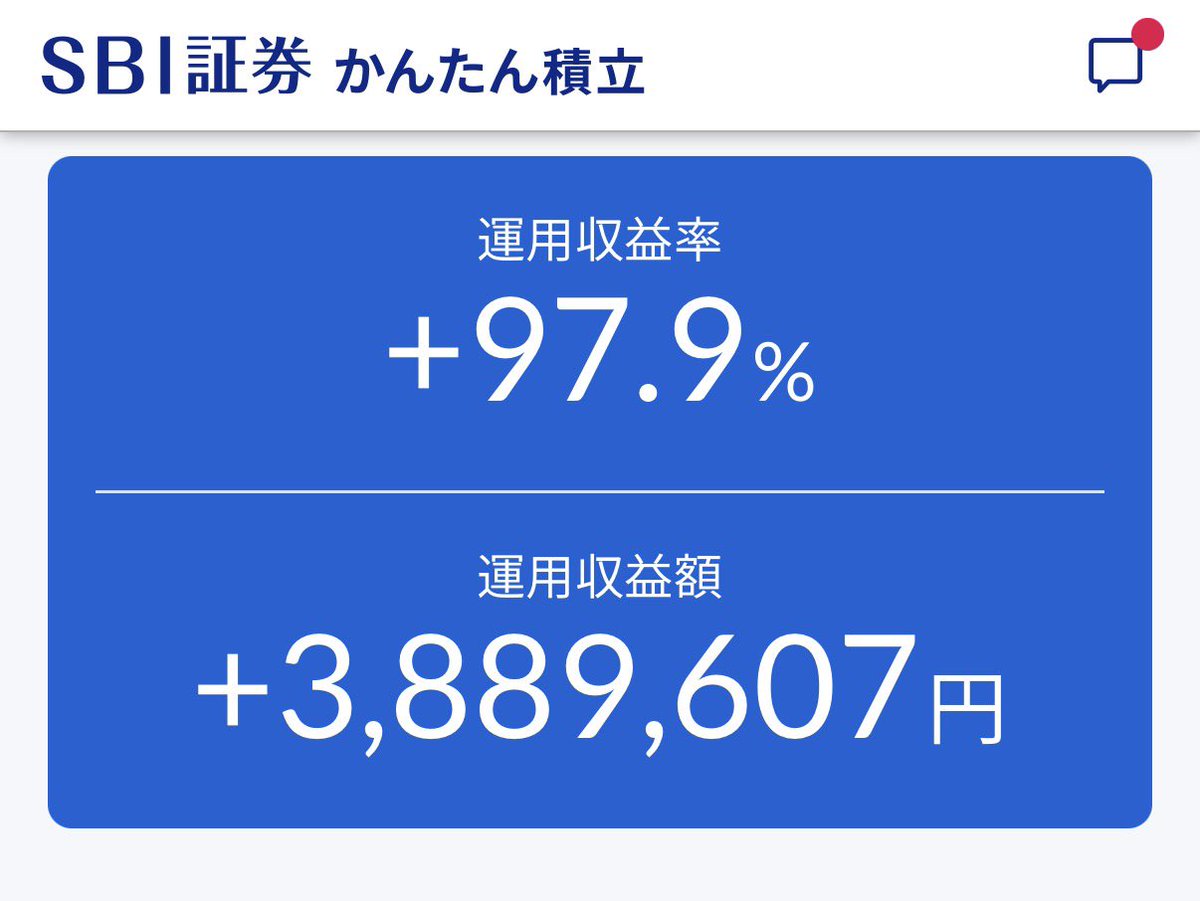NISA投資信託📊 毎日コツコツ積立中💴 💹2018年7月～積立NISA 💹2024年1月～NISA積立投資枠 🪙新NISA運用商品  ➡️スリムＳ＆Ｐ500🇺🇸毎日1,500円 ➡️スリムオルカン🌎毎日1,500円 🪙運用収益 ＋97.9% ＋3,889,607円  株高円安で間もなく投資元本の2倍に ...