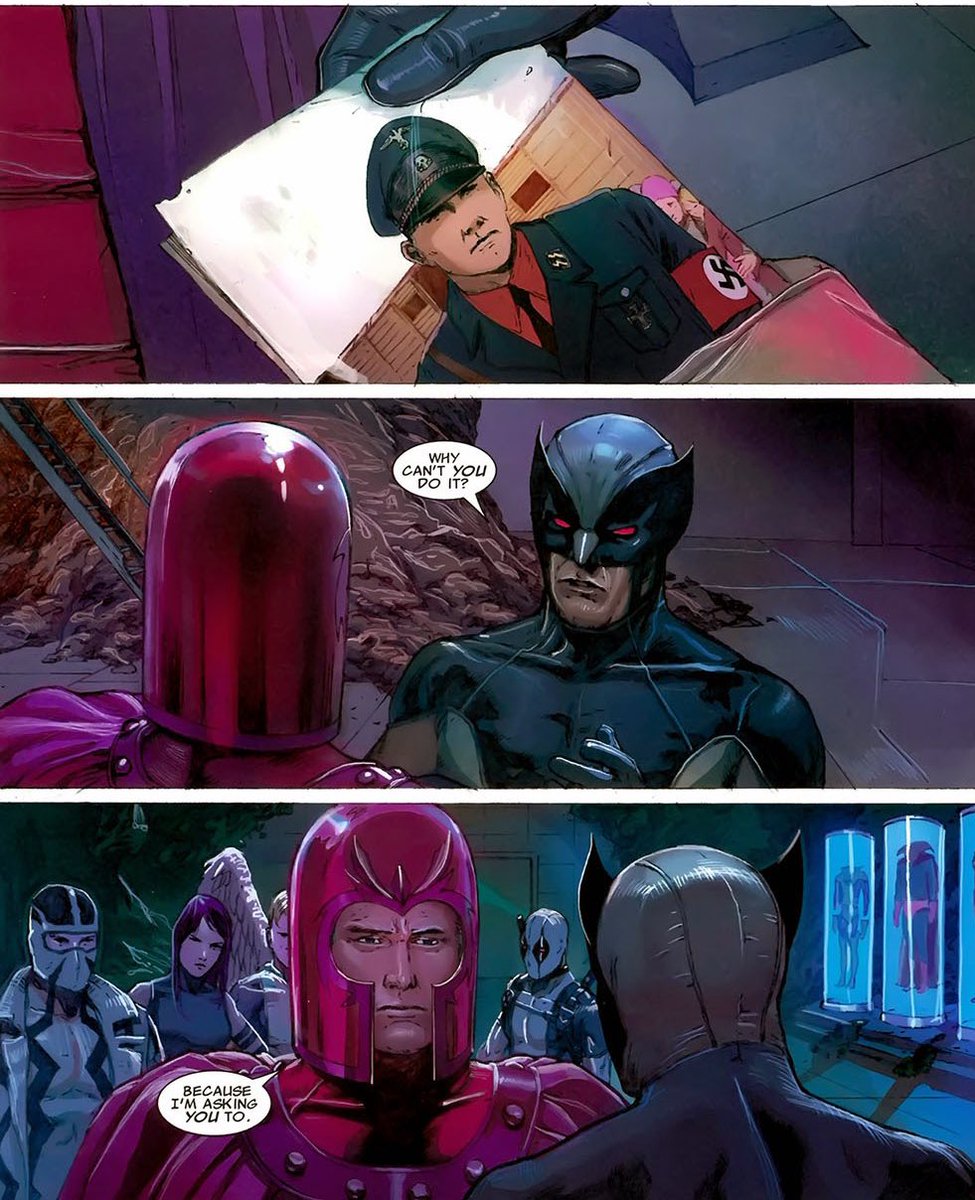 newmedicine7's tweet image. Magneto asks Wolverine to kill a Nazi
