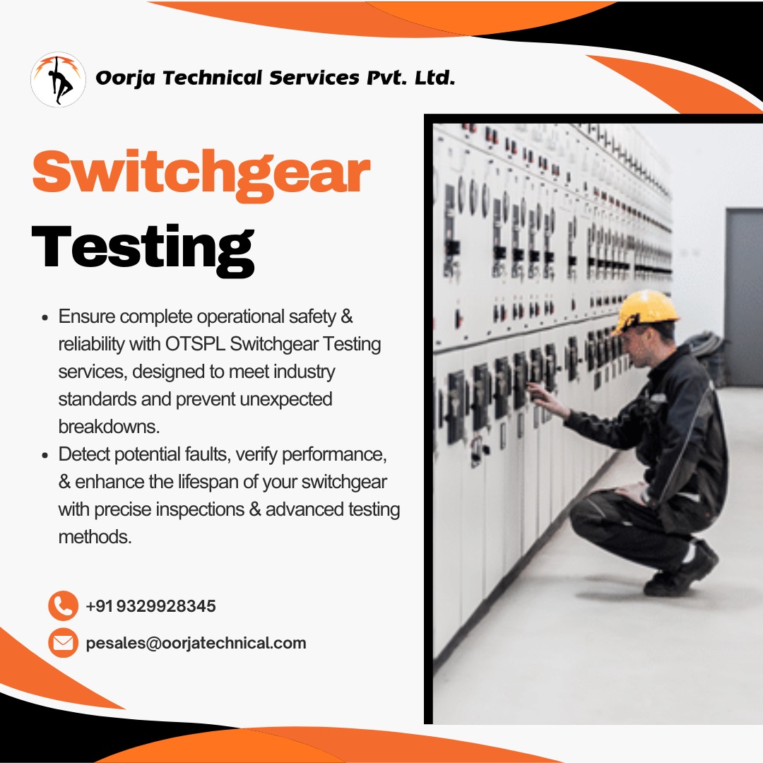 Oorjatechnical's tweet image. ⚡ Ensure uninterrupted power performance with Oorja Technical’s advanced Switchgear Testing solutions!
 Prevent failures, enhance reliability, and keep your systems running safely.
 📞 +91 93299 28345 | ✉️ pesales@oorjatechnical.com
 🌐 oorjatechnical.in
#SwitchgearTesting