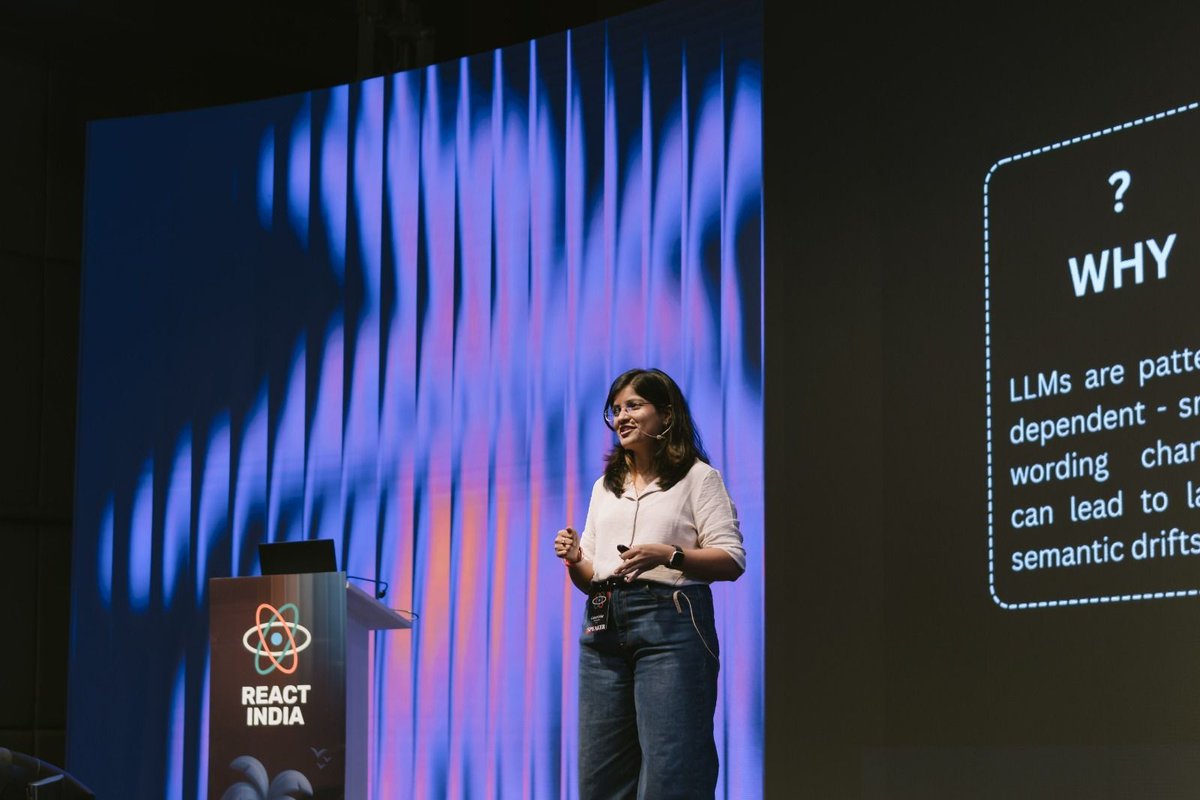 react_india's tweet image. Gaurisha R Srivastava (Microsoft) = productivity goals! 💯

That AI optimization session was pure gold 

Awesome talk! 🔥
