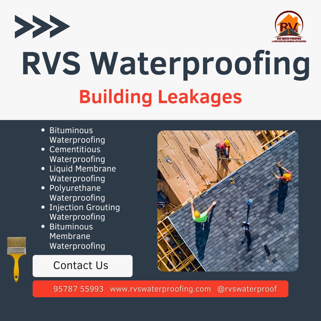 RWaterproo21680's tweet image. We provide full waterproofing for residential &amp;amp; commercial buildings.
From wall cracks to terrace leaks — we stop water at every point!
📞 95787 55993
#RvsWaterproofing #BuildingProtection #LeakageFreeBuilding #WallCrackRepair