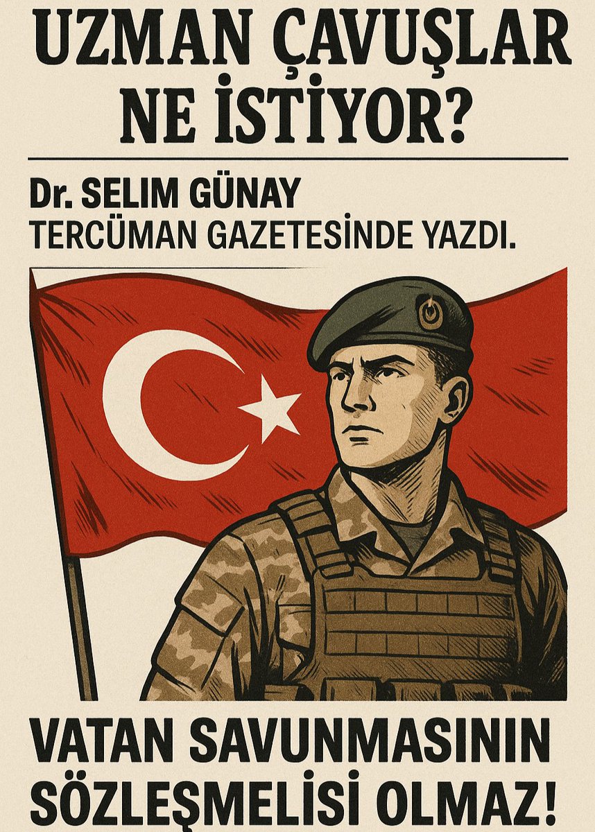 Kadrosu YOK, Sözleşmeli Çalışır, 
TSK Mensubu ama Ordu evinde kalamaz,
Lojman hakkı var ama sınırlı, 
TSK'da en fazla şehit veren rütbe, 
Kıdemleri rütbeden sayılmıyor, 
Peki kim bunlar? 
Gelin hep birlikte okuyalım👇
tercumangazetesi.com.tr/uzman-cavuslar…