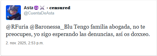 AstaAesthetic's tweet photo. Me encanta que se ofendan por esto y me reporten la cuenta XD https://t.co/S66kQJZH70