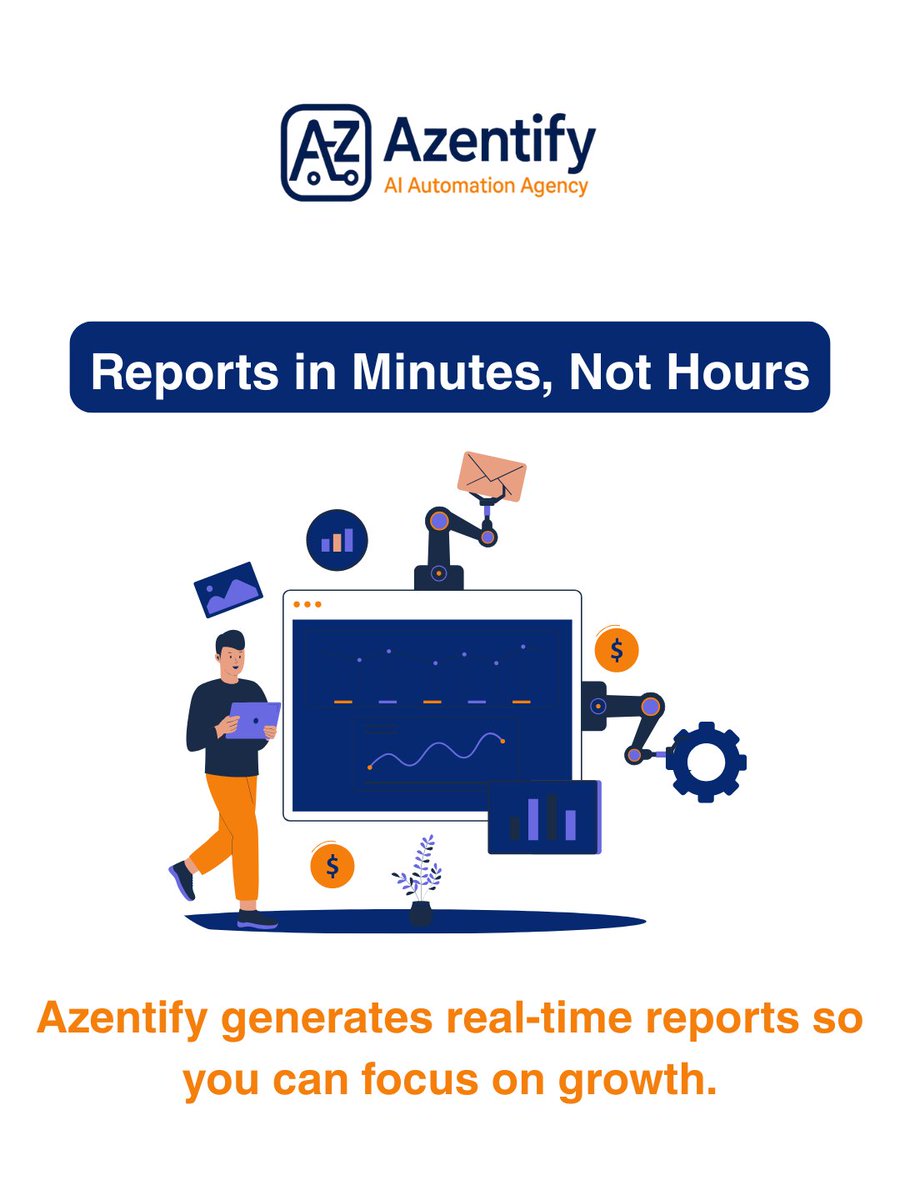 azentify_agency's tweet image. Stop spending hours on reports.
With Azentify, real-time insights are just a click away.

Visit us at Azentify.com

#SmartReports #AutomationTools #Azentify #DataAutomation #BusinessIntelligence #AIReports #DigitalProductivity #SmartInsights