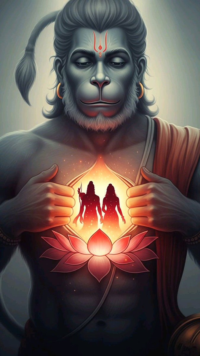 The heart of Hanuman is the divine temple of Ram and Sita. ❣️