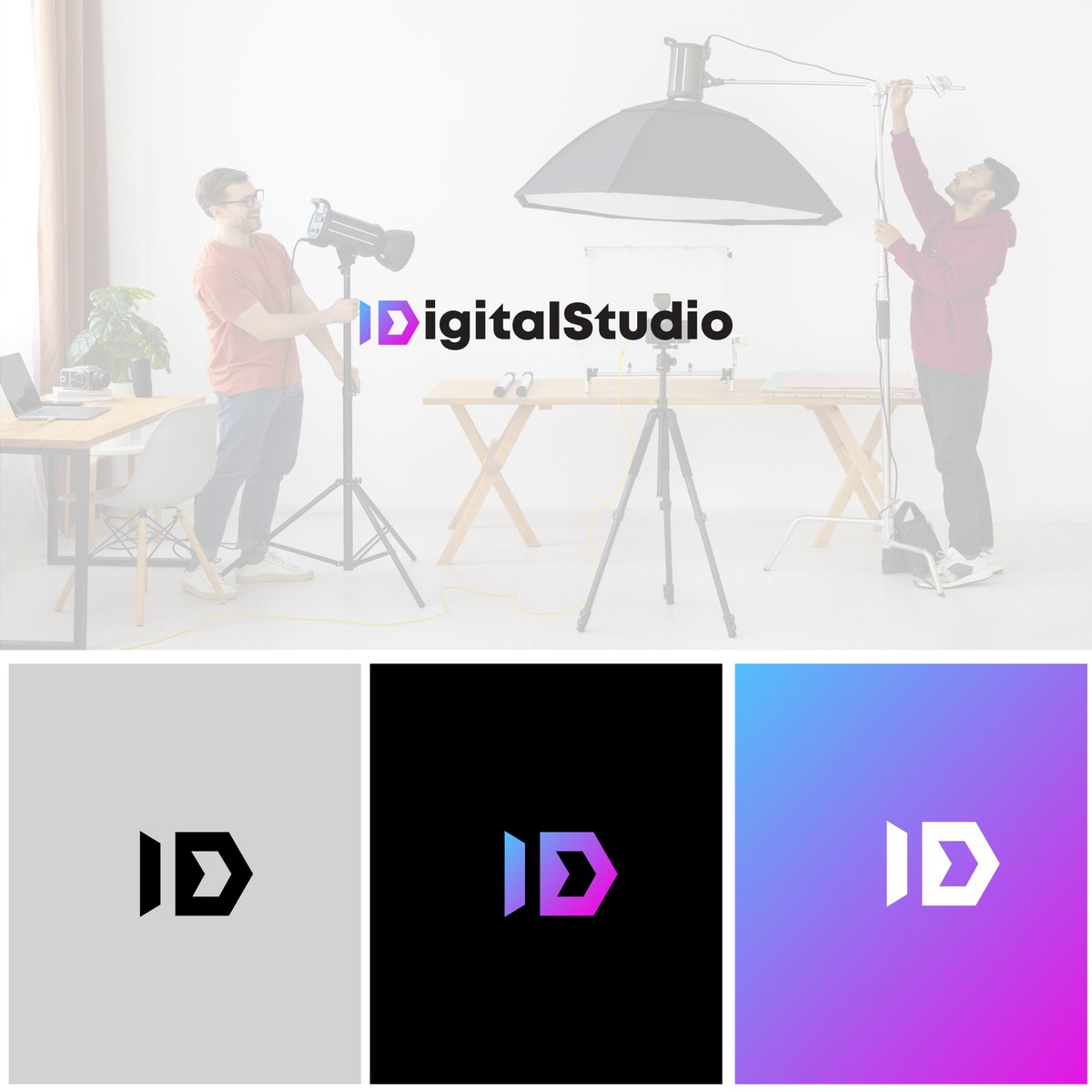 graphicarc's tweet image. New drop 💥
Digital Studio clean, bold, and futuristic.
Crafted by @graphicarc 

#LogoDesign  #Branding #DigitalStudio #Graphicarc #DesignCommunity  #MinimalDesign #GradientLogo